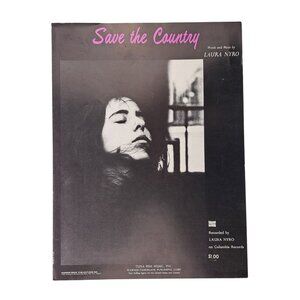 Vintage Laura Nyro Save The Country Sheet Music 1970 Columbia Records Kennedy